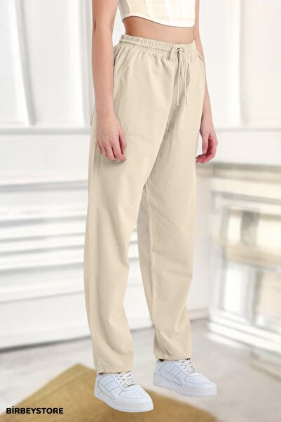 BİRBEYSTORE Linen Pants Comfortable Fit Unisex M-6Xl between Sizes Armband