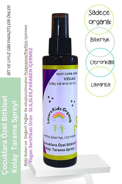 Lasoro Bio Skincare Lab Kolay Tarama Spreyi Çocuklara Özel Bitkisel