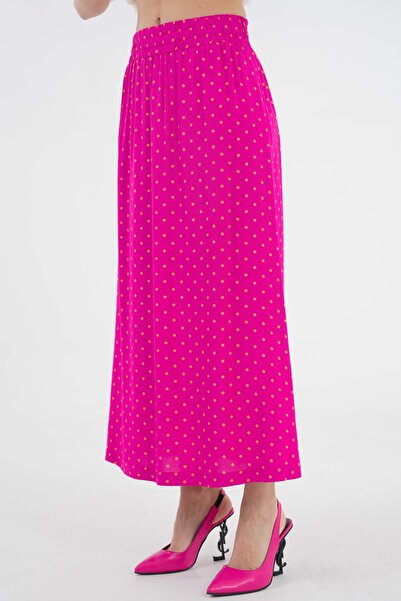 Saade Φούξια υφαντή φούστα με ελαστική μέση