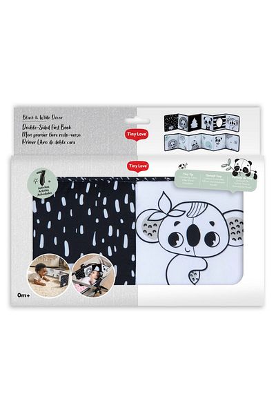 Tiny Love Decor Double Sided First Soft Book - Black & White - Newborn