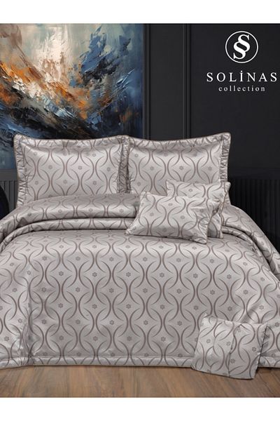 Solinas Collection Hera Stone Coffee Dowry - Double Bedspread