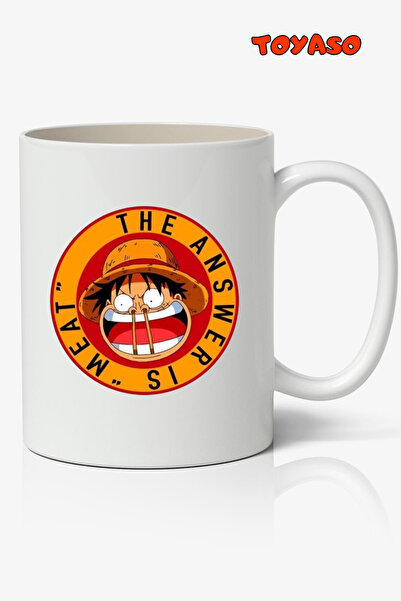 Toyaso Monkey D. Luffy One Piece Anime Themed White Mug Cup Gift for Friend L...