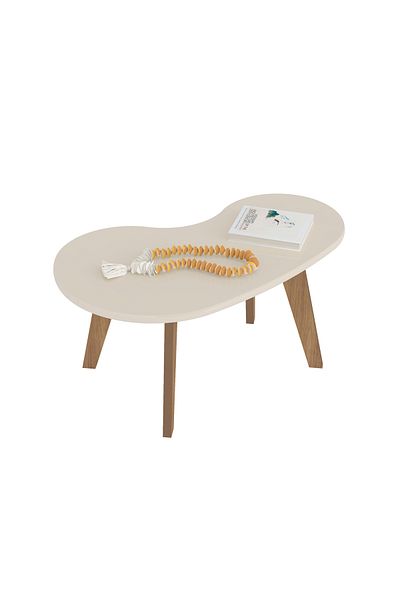 ARTLY Oval Center Coffee Table for Living Room and Home, White, 91*45.5*55