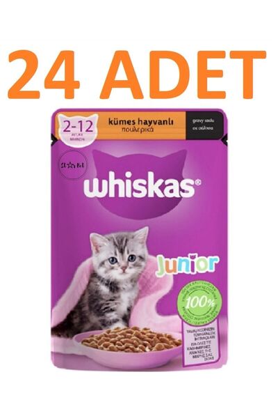 Whiskas Kümes Hayvanlı Yavru Yaş Kedi Maması 85 G X 24 Adet