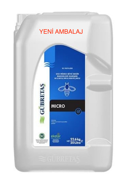 GÜBRETAŞ Sıvı Bor-bakır-demir-mangan-çinko Karışımı Gübre Mıcro - 20 Lt