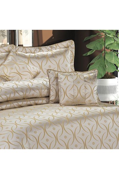 Solinas Collection Hera Cream Mustard Dowry - Double Bedspread