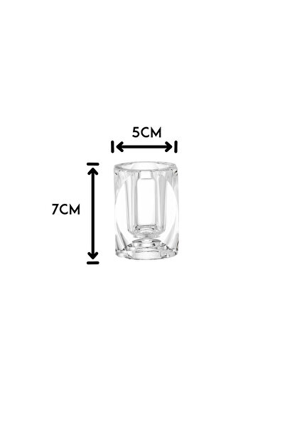 Dania Elegant design clear acrylic spoon and toothpick holder, length 7 cm, width 5 cm