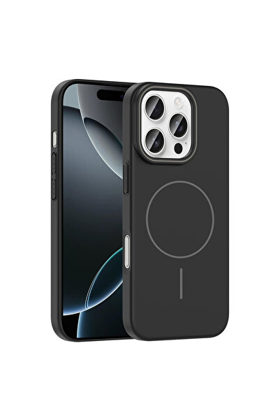 UnDePlus Apple iPhone 16 Pro Max Kılıf Magsafe ile Uyumlu Lansman Sert Silikon Ruby Kapak