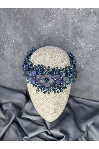 Hayalperest boncuk Nileda Crystal Beaded Bridal Henna Crown Hair Accessory