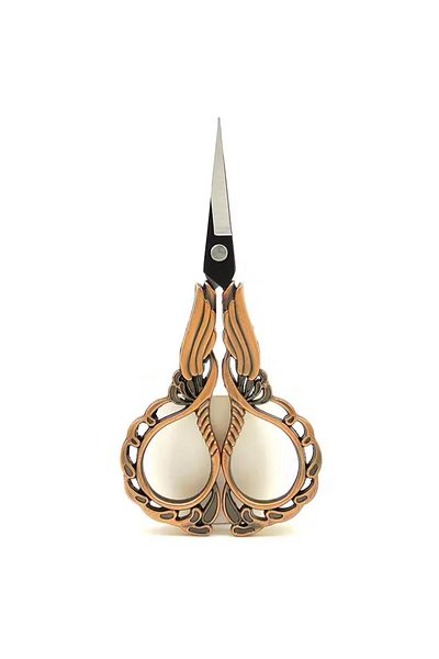 OZN AKSESUAR Copper Promise Engagement Scissors - Ribbon Opening and Special Day Merasim Sewing Embroidery Table