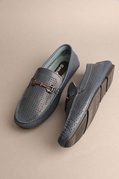 Gondol Loafer clasic pentru bărbați din piele naturală albastru 41ttx.20124