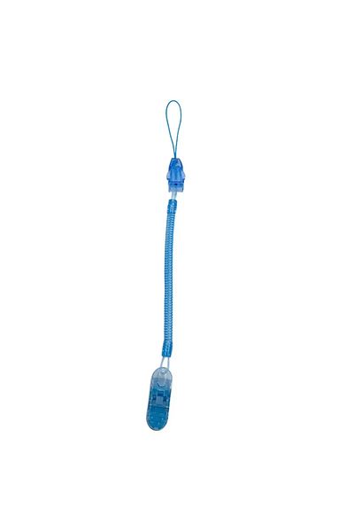 The Cloudish Shop Blue Pacifier Strap and Holder, Clip Spring Mechanism