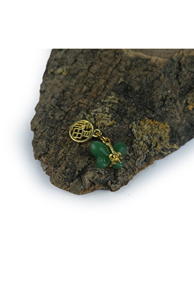 Prestij Boncuk Zeleni privjesak u obliku leptira sa zlatnim detaljima