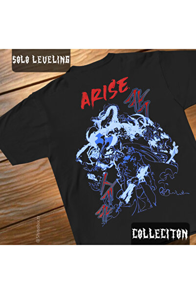 SHINOBIX تي شيرت سولو ليفينغ أنيمي سونغ جينوو أريز كبير الحجم