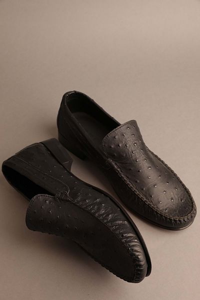 Gondol Loafer clasic pentru bărbați din piele naturală negru 40 ttx.20123