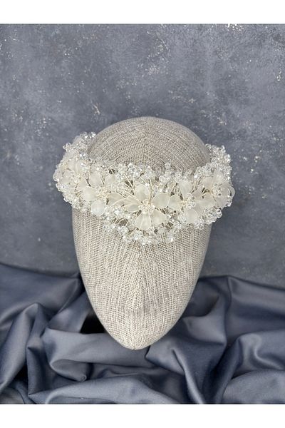 Hayalperest boncuk Nileda Crystal Beaded Bridal Henna Crown Hair Accessory
