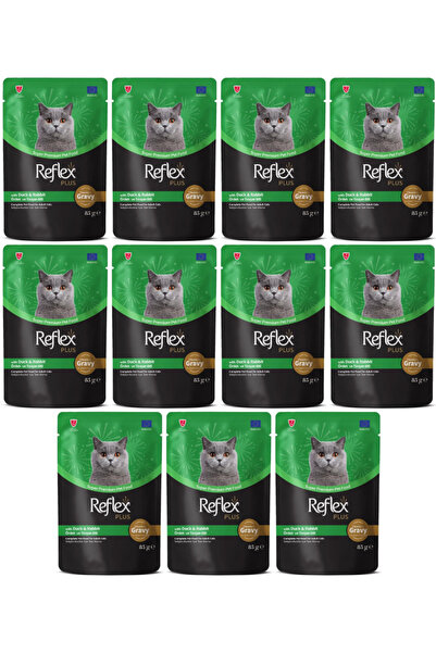 Reflex Plus Sos İçinde Parça Ördek ve Tavşan Etli Yetişkin Kedi Konservesi 85...