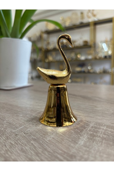 Mercan Tasarım Atölyesi KUĞULU METAL ÇAN MUM SÖNDÜRÜCÜ-GOLD