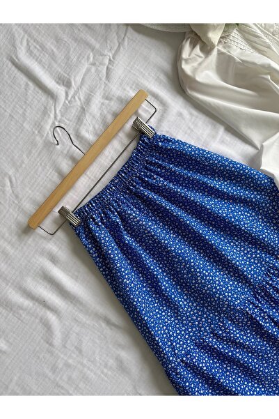 Nefs Renkli Çiçekli Viskon Etek