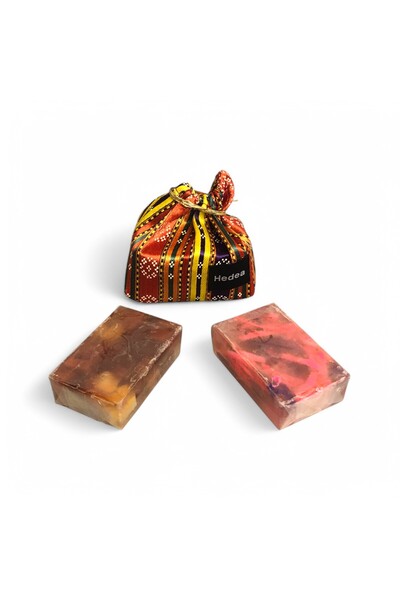 Hedea مجموعة صابون السلطان العثماني الثنائية - البنفسجي والشوكولاتة - مع حقيب...