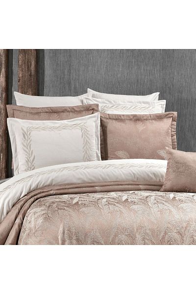 Solinas Collection Amanda Brown Cream Panel - Dowry Bedspread and Duvet Cover Set