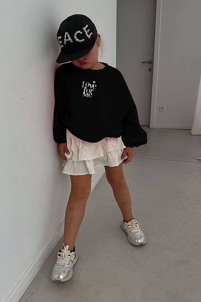 My Kids Wear Set elegant pentru fete cu fustă bandană (top cu trei fire)