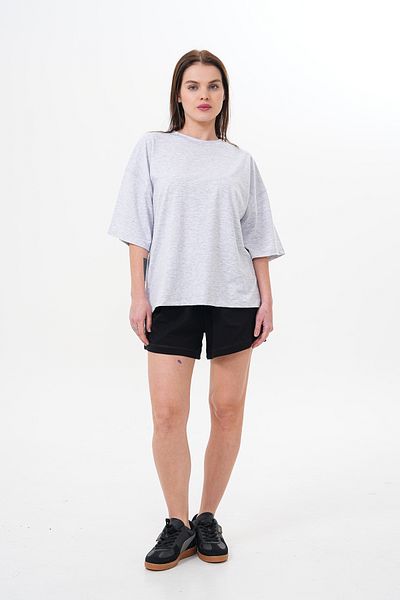 JANSO GROUP - Women's Light Gray Short Sleeve Tshirt Single Jersey Fabric
