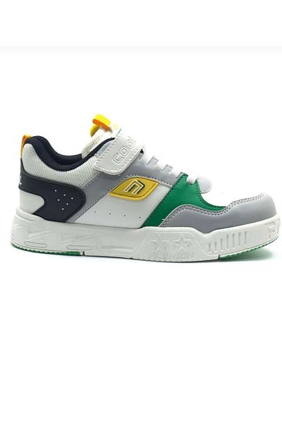 Cool Kids Unisex Λευκό Πράσινο Velcro Ορθοπεδικά Αθλητικά Παπούτσια Καθημερινή Άνετη Σόλα 31-36