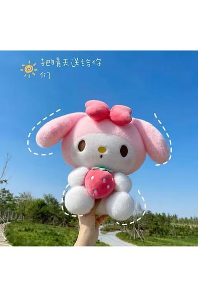 Kawaii Sanrio Sakura My Melody Kuromi Plush Toy 25cm