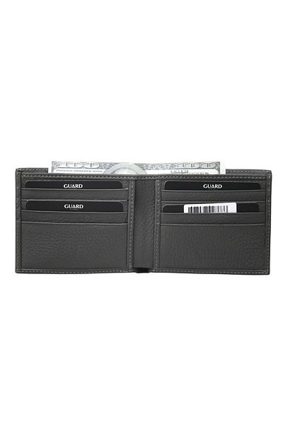 GUARD Anthracite Genuine Leather Horizontal Model Classic Men's Wallet - Grd 250322 Wt1861