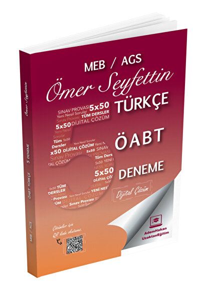 Dizgi Kitap 2025 Meb Ags ÖABT Ömer Seyfettin Türkçe Öğretmenliği Dijital Çözü...