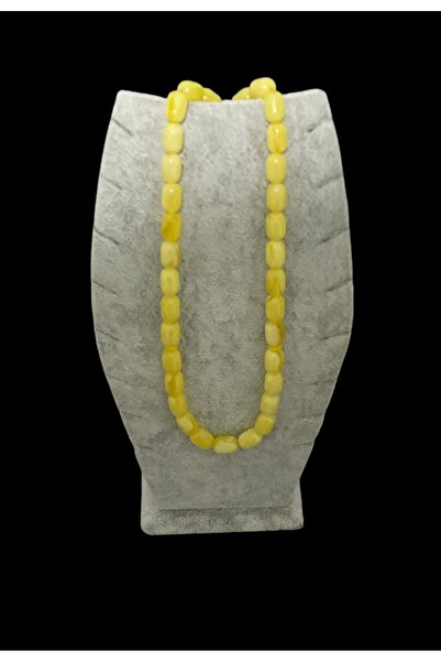 Trikala Koleksiyonluk Mügellef Damla kehribar Tesbih  10x7mm