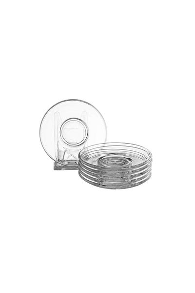 Blinkmax Set of 6 clear glass tea cups