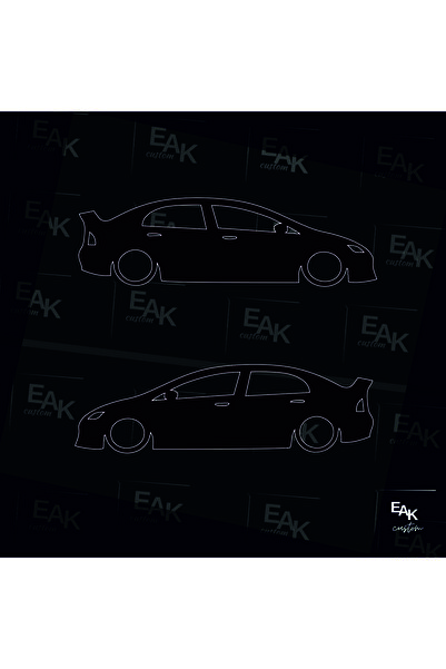eakcustom HONDA CİVİC Fd6 oto sticker (18cm x 15cm) (2 ADET)