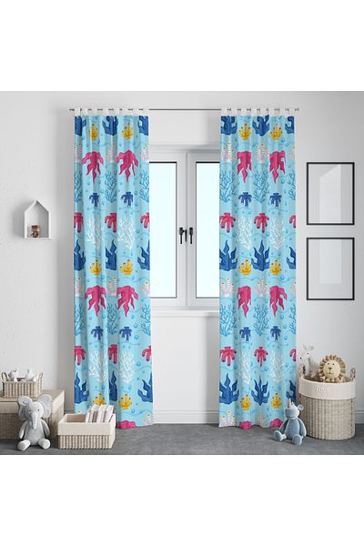Viadela Fun and Colorful Children's Background Curtain - for Cheerful Rooms (Single Wing)