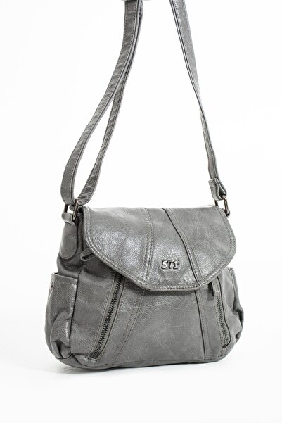 571 Collections Çanta Τσάντα ώμου από συνθετικό δέρμα γκρι (Μοντέλο: 571-13-13N)