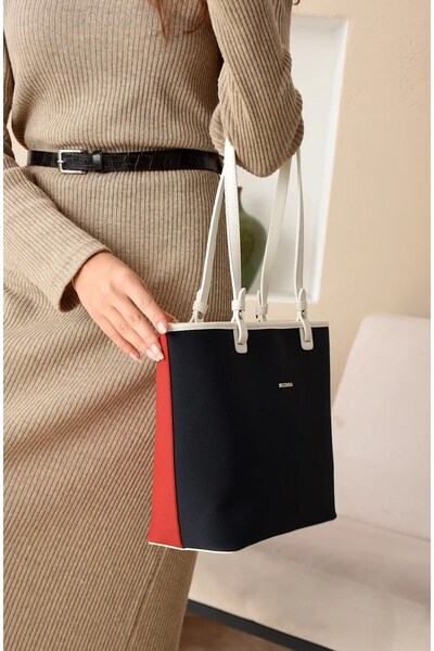Just Polo Jp6049 Lakoste Fabric 4 Compartment Large Size Women's Shoulder Bag Ozt6049
