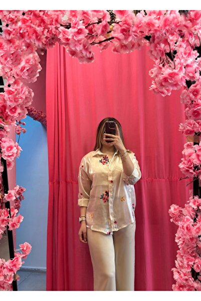 Minaboutiique Organize Tül Nakışlı Gömlek