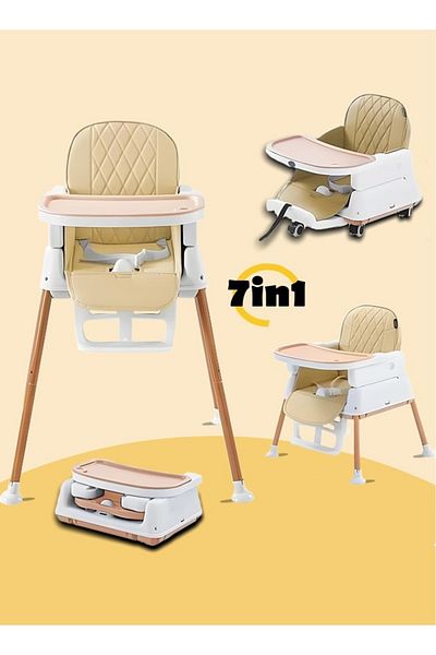 Cady One 7-in-1 Adjustable And Foldable, 5-point Safety Belt Baby Dining Chair