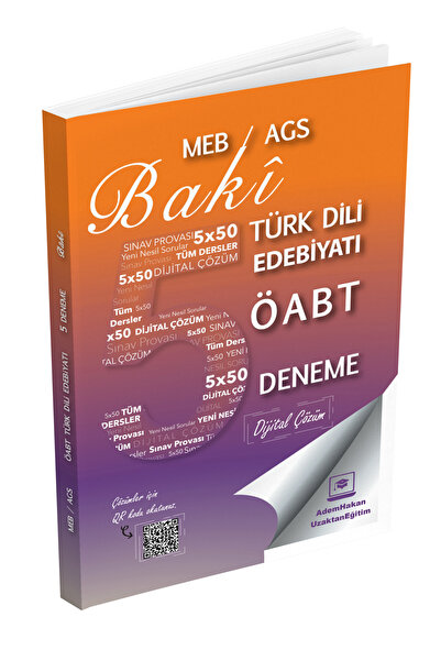 Dizgi Kitap 2025 Meb Ags ÖABT Baki Türk Dili Edebiyatı Öğretmenliği Dijital Ç...