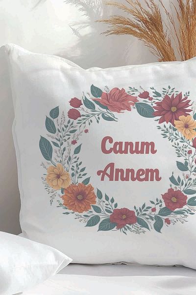qoeuyl boutique My Dear Mother Printed Mother's Day Gift Fiber Filled Decorative Pillow