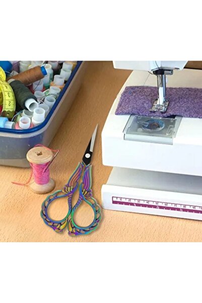 OZN AKSESUAR Söz Nişan Makası, Kurdele Açılış Özel Gün Merasim Dikiş Nakış Makası ebruli