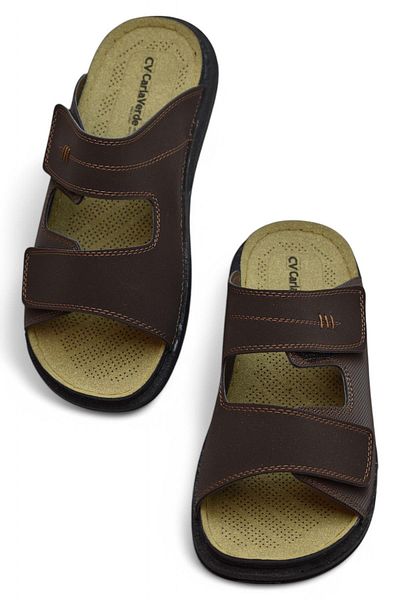 ISPARTALILAR 241115    Orthopedic Sole Men's Slippers Men's Velcro Slippers Sandals
