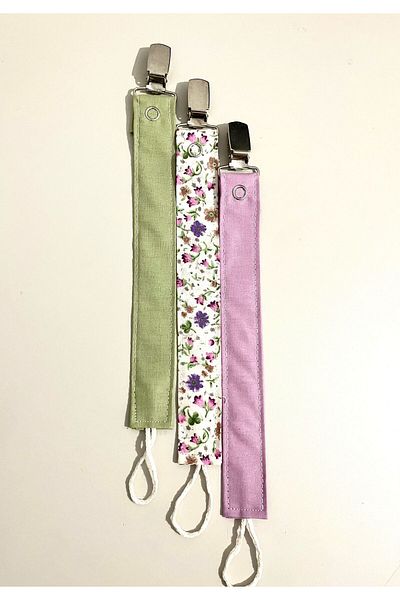 melsia Set of 3 - Baby Pacifier Strap - Pacifier Chain - Baby Girl Gift