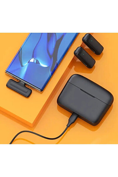 MATECHNO Kablosuz Yaka Mikrofonu Şarj Kutulu Wireless Youtube Tiktok Yayın Telefon Kablosuz Yaka Mikrofonu