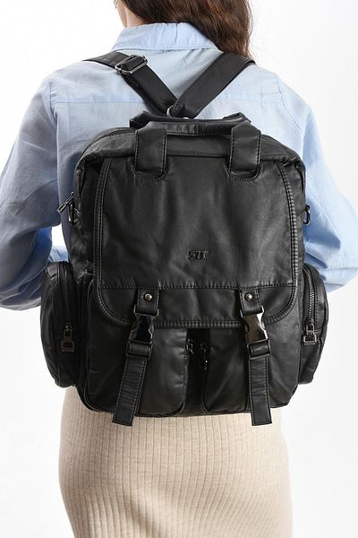 571 Collections Çanta Faux Leather Shoulder Bag Black (Model: 571-13-10H)
