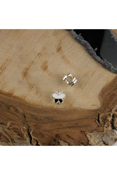 Prestij Boncuk Srebrni metalni perforirani bijeli leptir nakit i alat za dodatke