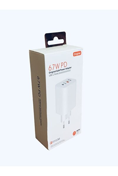 BAYINDIRELEKTRONİK 3.nesil 67W PD USB + USB C Çok Çıkışlı GaN Süper Hızlı Şarj Aleti Adaptörü
