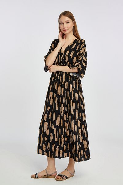 MAXI DRY Καλοκαιρινό γυναικείο φόρεμα βισκόζης με μοτίβο μπατίκ