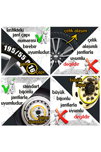 Gülcan Auto Hyundai İ20 15 İnç Jant Kapağı Seti